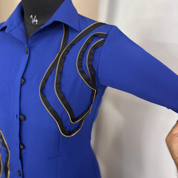Beautiful women Blue colour modern design long shirt