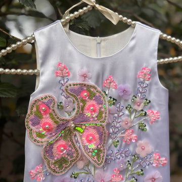 White colour Hand work dress