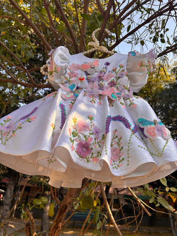 White Hand Crafted Dress