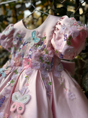 Pink Hand Crafted Birthday Dress
