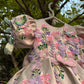 Beige Handmade Dress with 3D Butterflies