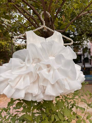 White Ruffles Dress