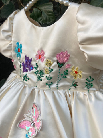 Crème Hand Embroidered Dress