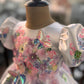 White Multi Color Handmade Dress