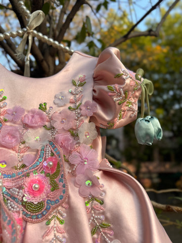 Peach Big Butterfly Dress