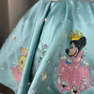 Green Hand Painted Dress