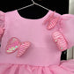 Pink Butterfly Emblished Dress