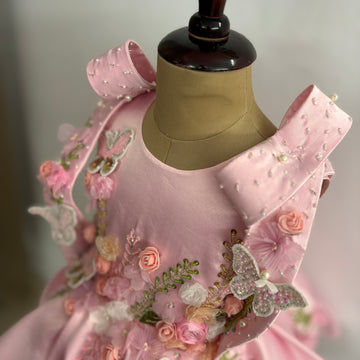 Pink Handmade Designer Dress