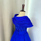 Blue Corded Birthday Dress