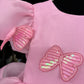 Pink Butterfly Emblished Dress