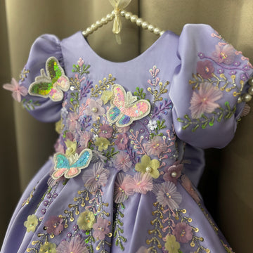 Lavender Hand Crafted Dress