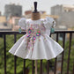 White Big Butterfly Birthday Dress