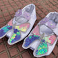 White Colour Handwork cloth shoes