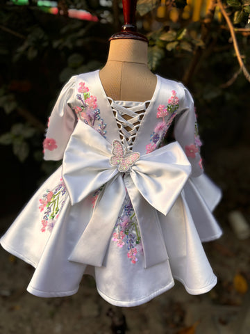 White Hand Crafted Emblished Dress