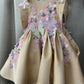 Coffee colour baby dress for birthday Girl