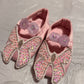 Hand made beautiful baby shoes of soft fabric