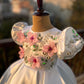 White Flower Handmade Dress