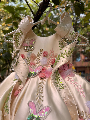 Cream Handmade Dress