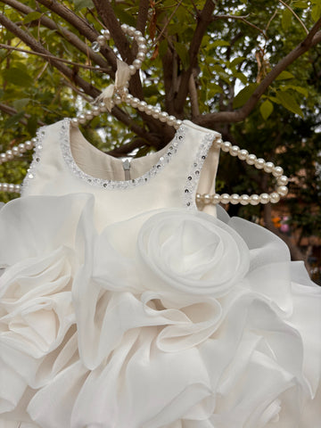 White Ruffles Dress