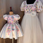 White Handmade Mother Daughter Combo Dress