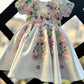 Beautiful white colour handwork  butterfly birthday dress