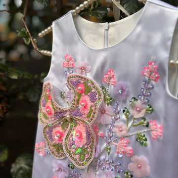 White colour Hand work dress