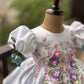 White Big Butterfly Birthday Dress