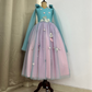 Blue and Pink Hand Crafted Baby Dress