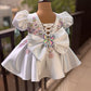 White Big Butterfly Birthday Dress