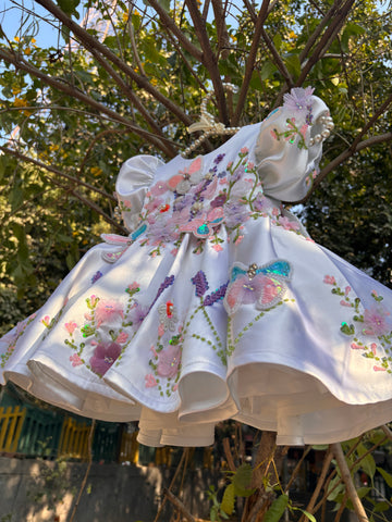 White Hand Crafted Dress