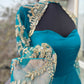 Peacock Blue Mother Daughter Dress Set