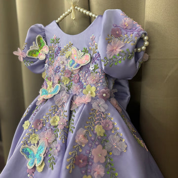 Lavender Hand Crafted Dress