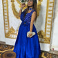 Blue smart party wear dress