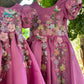 Pink Handmade Mother Daughter Dress Combo