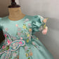 Pista Green color baby dress