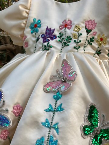 Crème Hand Embroidered Dress