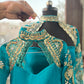 Peacock Blue Mother Daughter Dress Set