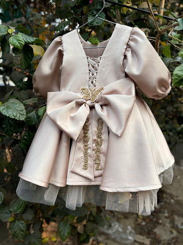 Beautiful Shampiaon colors baby dress for baby Girl