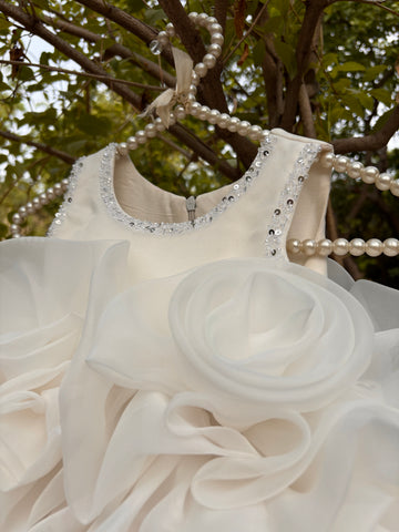 White Ruffles Dress