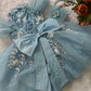 Blue Handmade Mother Daughter Dress Set