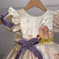 Off White Handpainted Baby Girl Dress