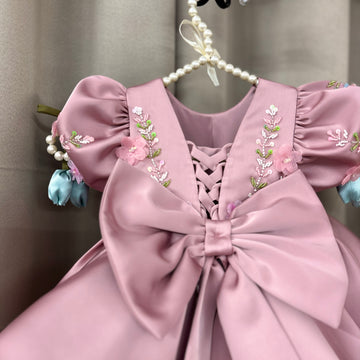 Pink 3 D Butterfly Dress