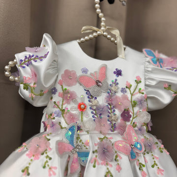 White Hand Crafted Dress