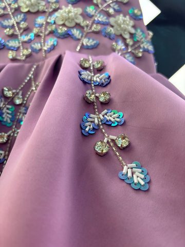 Lavender Bow Handmade Birthday Dress