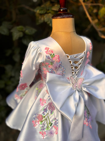 White Hand Crafted Emblished Dress