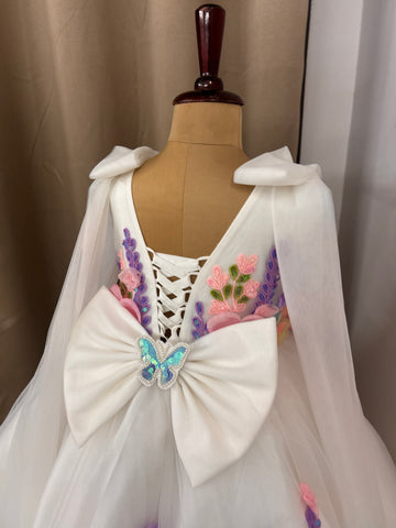 Beautiful White colour Handwork Dress