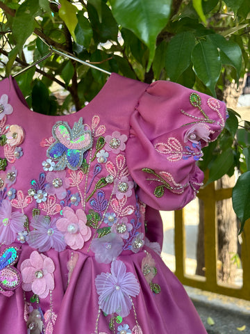 Pink Hand Crafted Dress