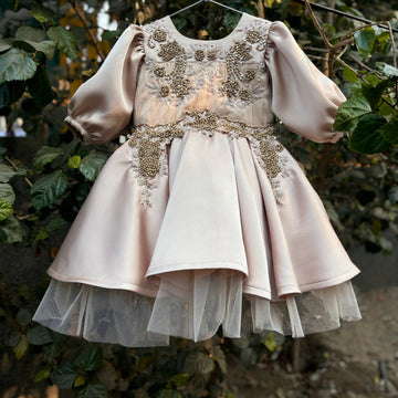Beautiful Shampiaon colors baby dress for baby Girl
