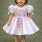 White Handmade Tulip Sleeves Dress
