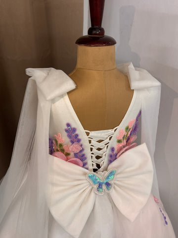 Beautiful White colour Handwork Dress